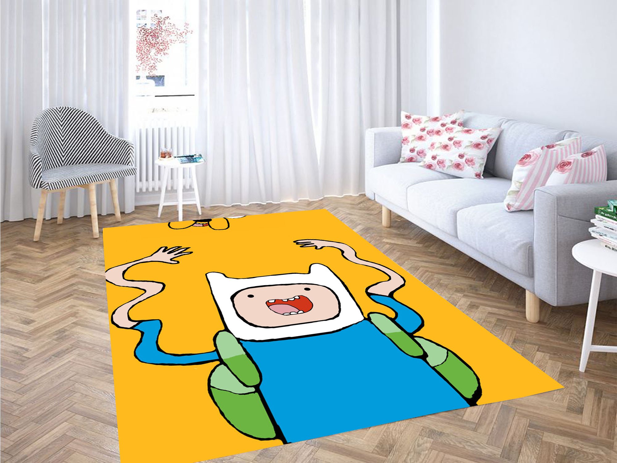 Cartoon Of Finn Adventure Time Carpet Rug 1 Cartoon Of Finn Adventure Time Carpet Rug
