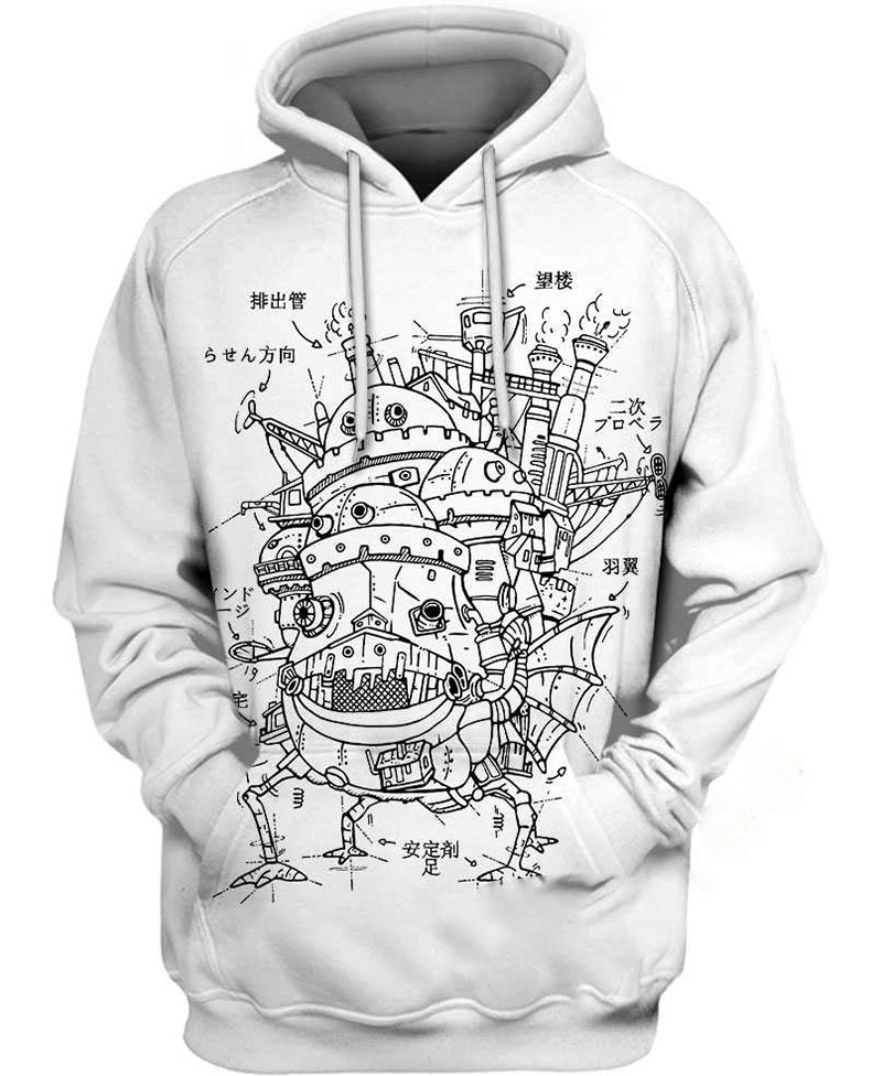 Castle Plan Hoodie 3D
