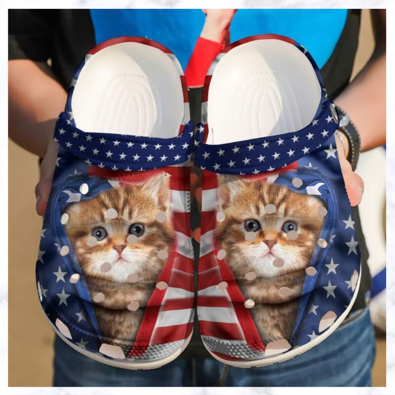 Cat American Crocs Clog Shoes