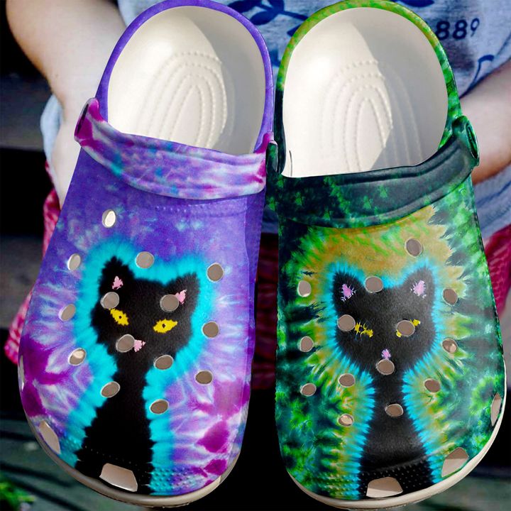 Cat Black And Colors Crocs Clog Shoes 8 Cat Black And Colors Crocs Clog Shoes