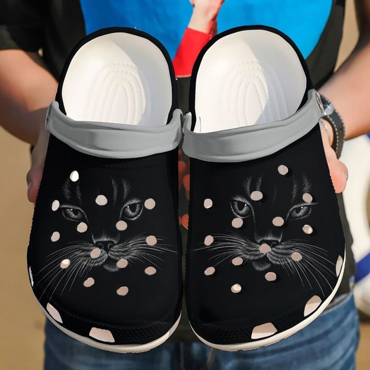 Cat Black Face Crocs Clog Shoes 2 Cat Black Face Crocs Clog Shoes