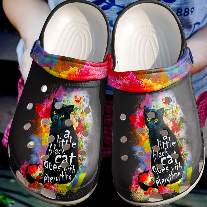 Cat Black Crocs Clog Shoes 2 Cat Black Crocs Clog Shoes