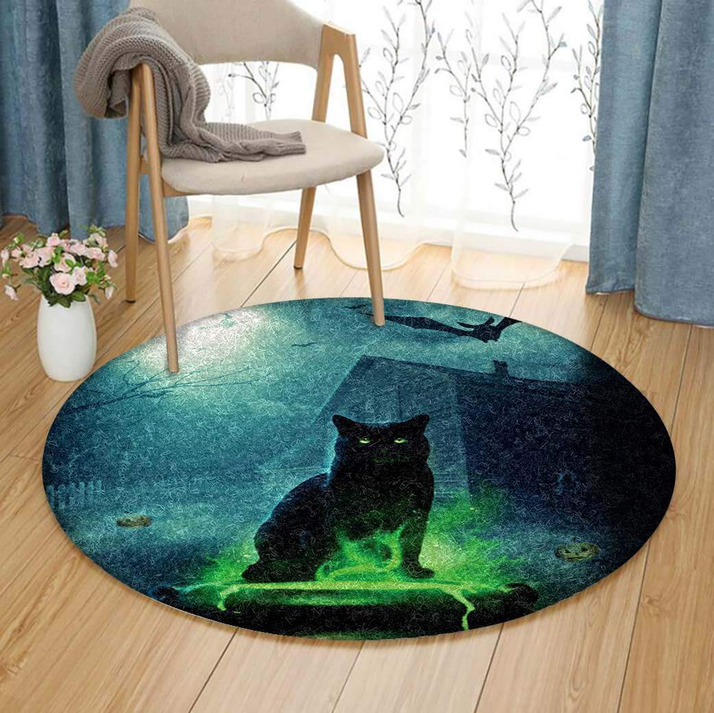 Cat Halloween Limited Edition Round Rug 2 Cat Halloween Limited Edition Round Rug