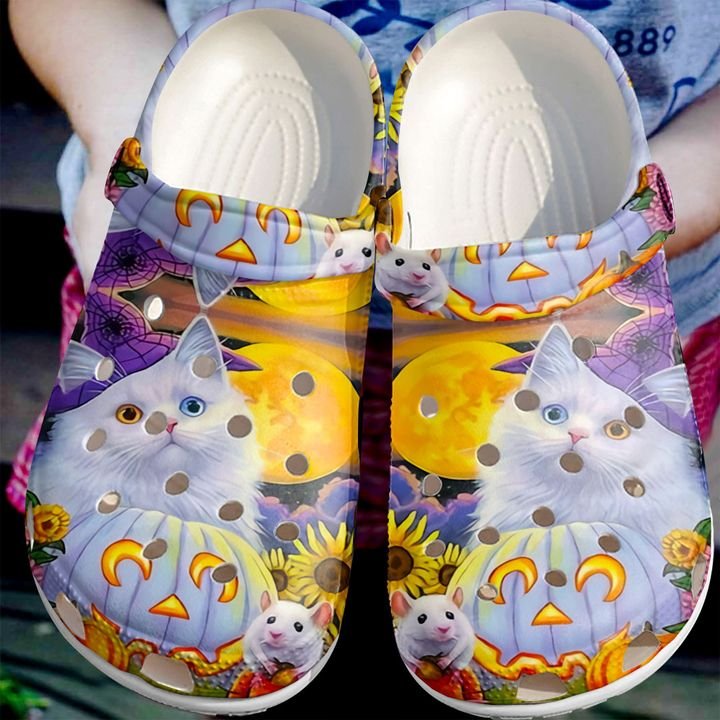 Cat Halloween Crocs Clog Shoes