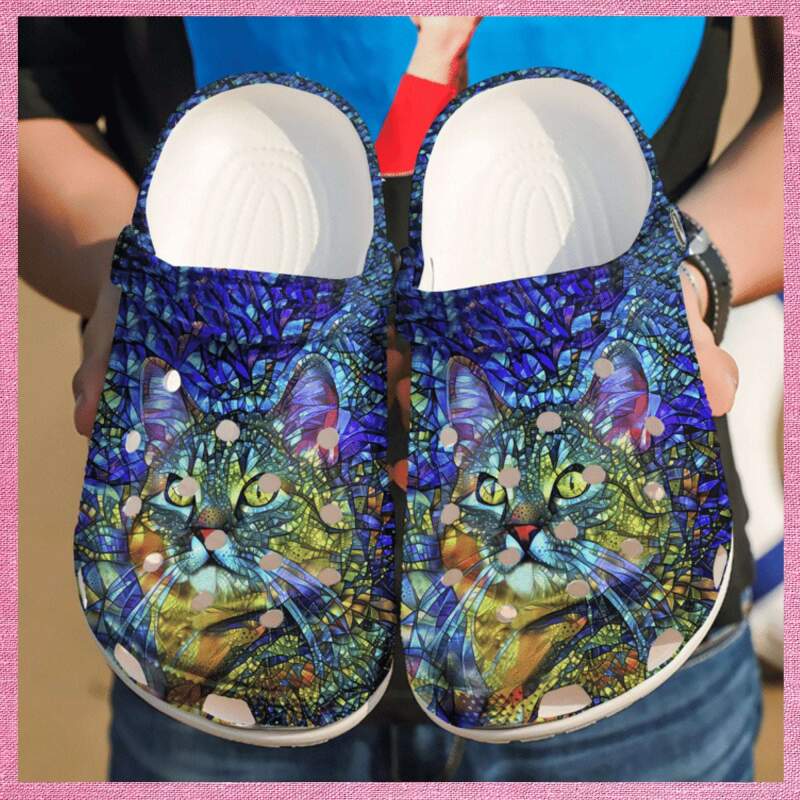 Cat Heaven Colorful Crocs Clog Shoes