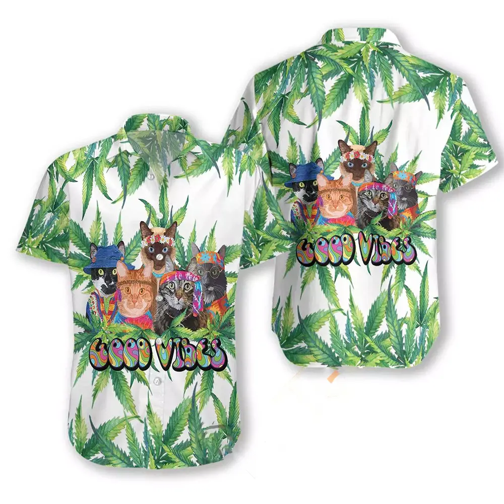 Cat Indica Good Vibe Hawaiian shirts