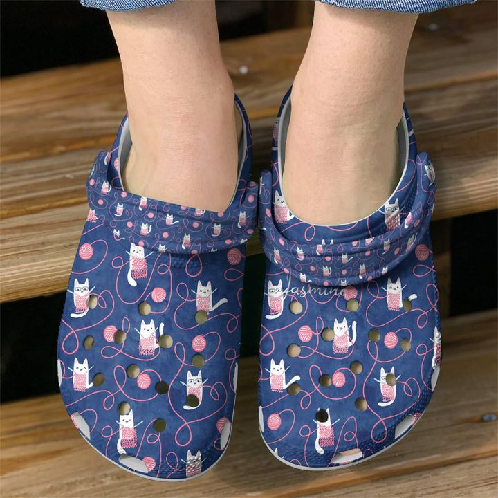 Cat Kitty Knitting Crocs Clog Shoes 4 Cat Kitty Knitting Crocs Clog Shoes