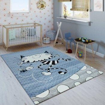 Cute Striped Cartoon Cat & Bee Limited Edition Rug