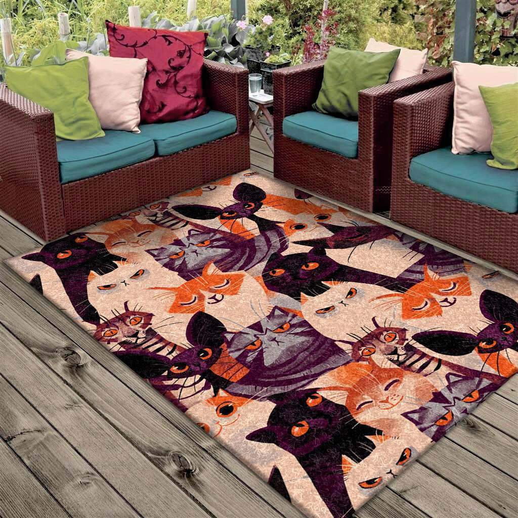 Retro Cat Pattern Limited Edition Rug