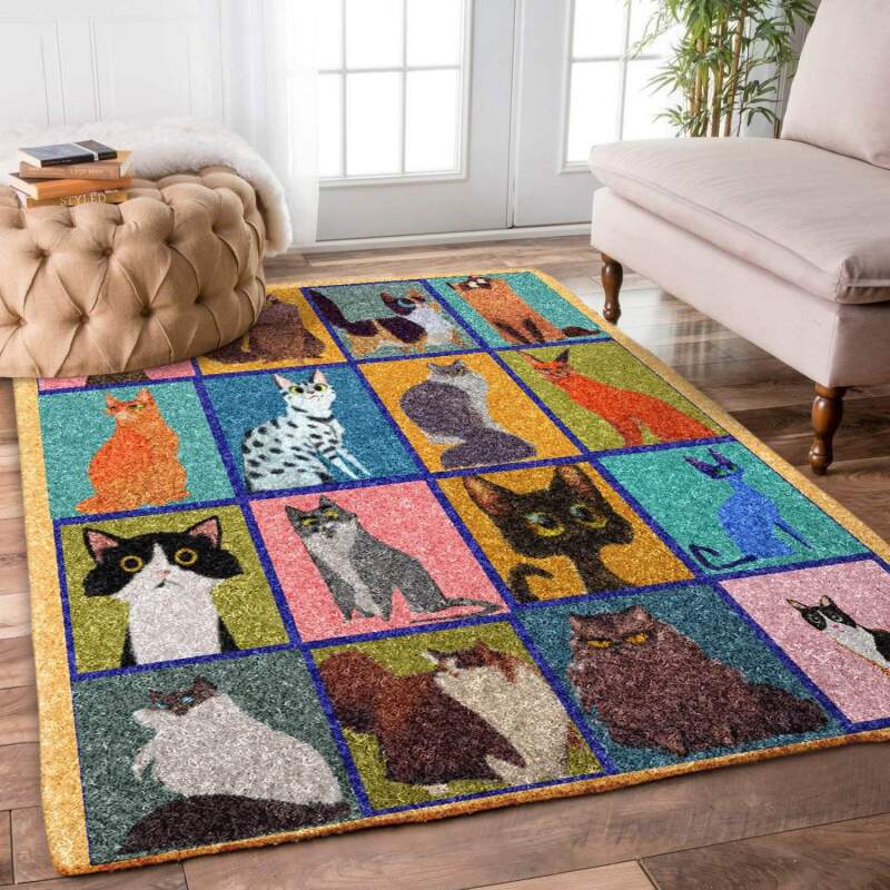 Vintage Cats Pattern Limited Edition Rug