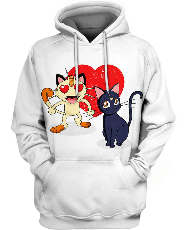 Cat Match Hoodie 3D 4 Cat Match Hoodie 3D