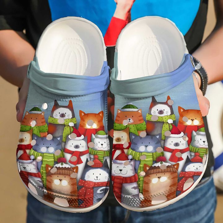 Cat Merry Little Catmas Crocs Clog Shoes 6 Cat Merry Little Catmas Crocs Clog Shoes