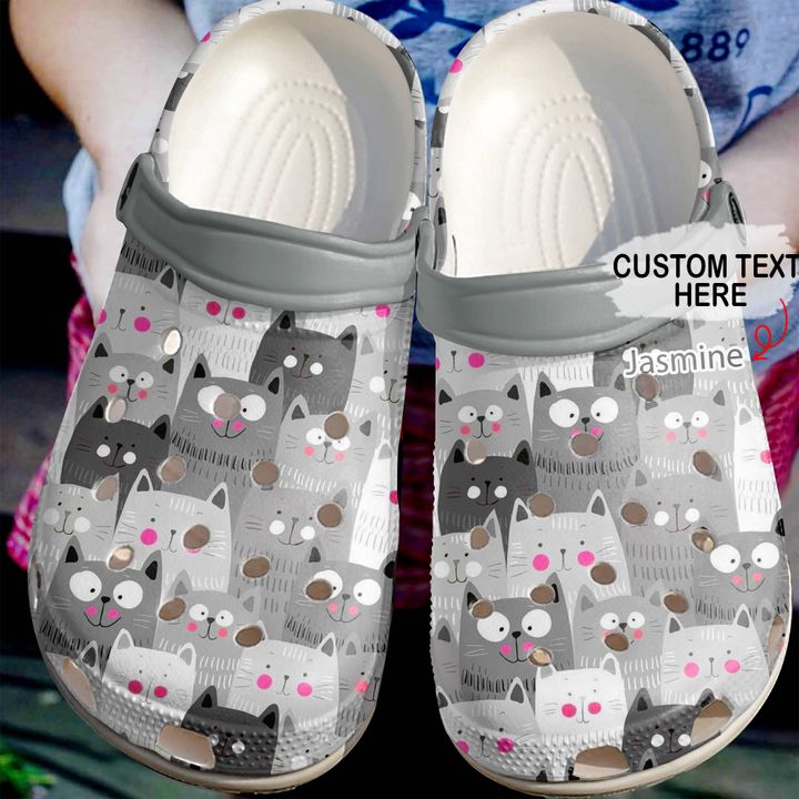 Cat Personalized Pattern Crocs Clog Shoes