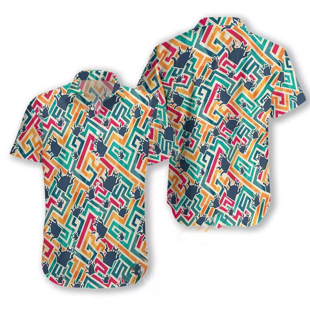 Cat Pew Pew Hawaiian shirts