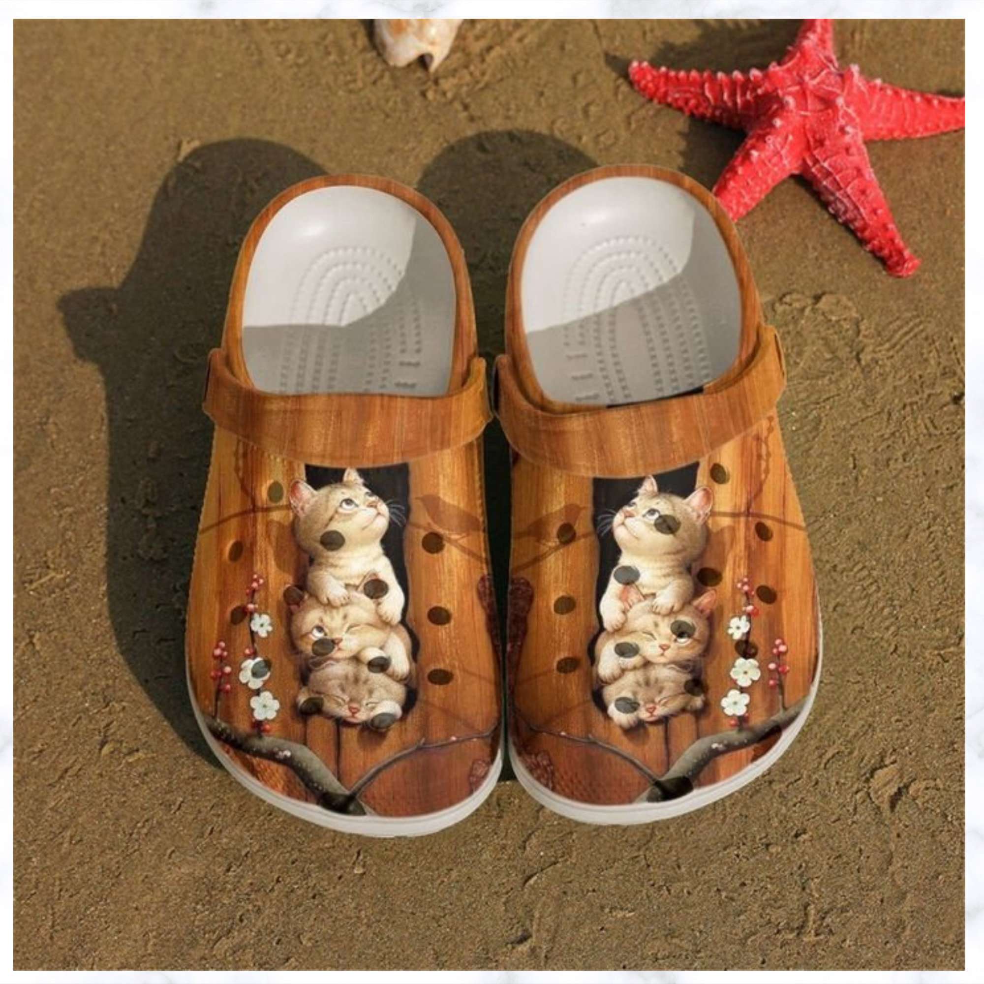 Cat Spring Crocs Clog Shoes