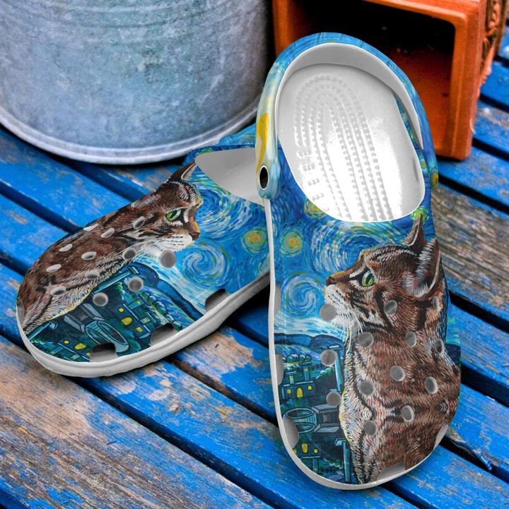 Cat Starry Night Crocs Clog Shoes
