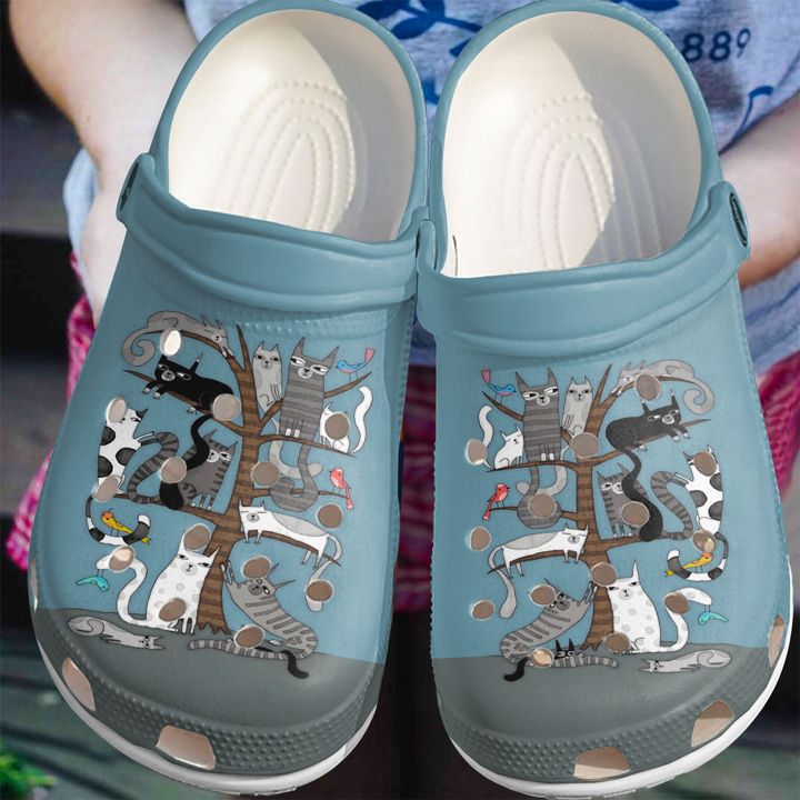 Cat Tree Crocs Clog Shoes