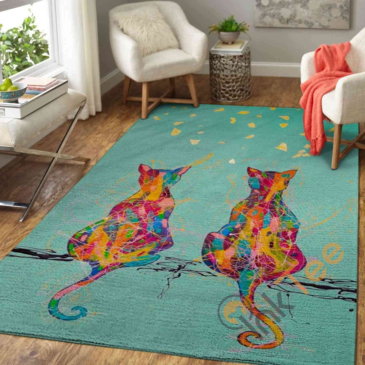 Cats Area Rug 3 Cats Area Rug