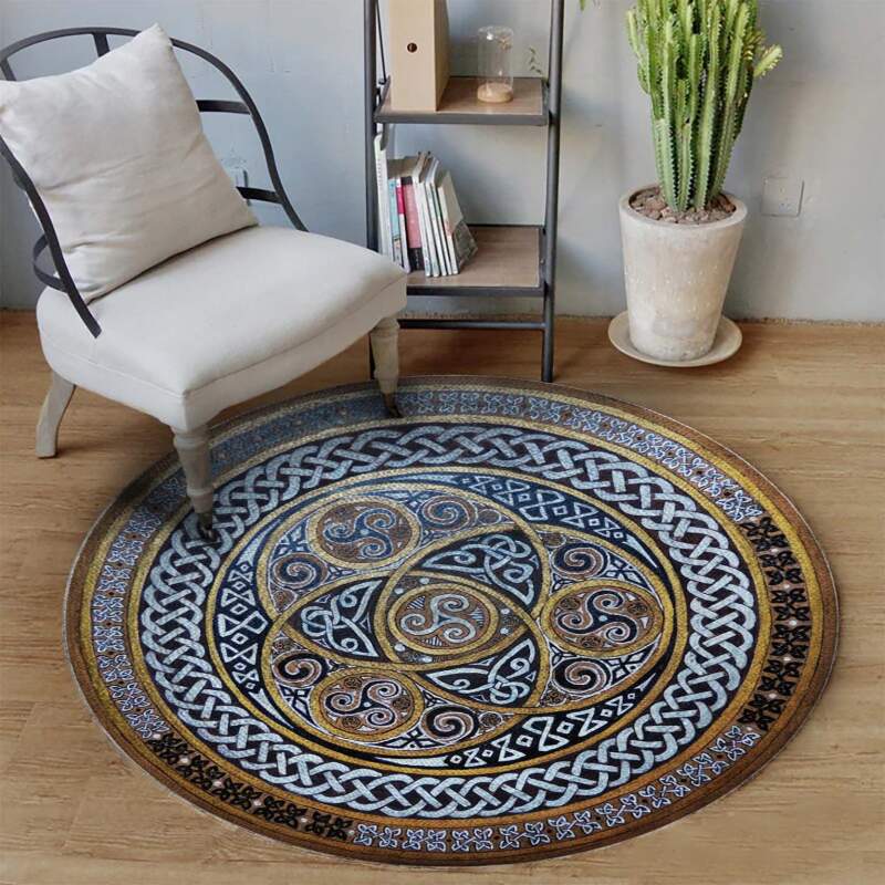 Celtic Spiral Limited Edition Round Rug 2 Celtic Spiral Limited Edition Round Rug