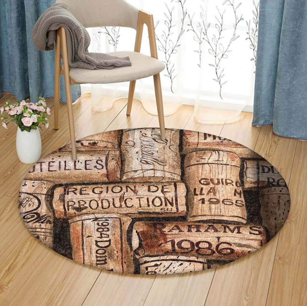 Champagne Cork Limited Edition Round Rug