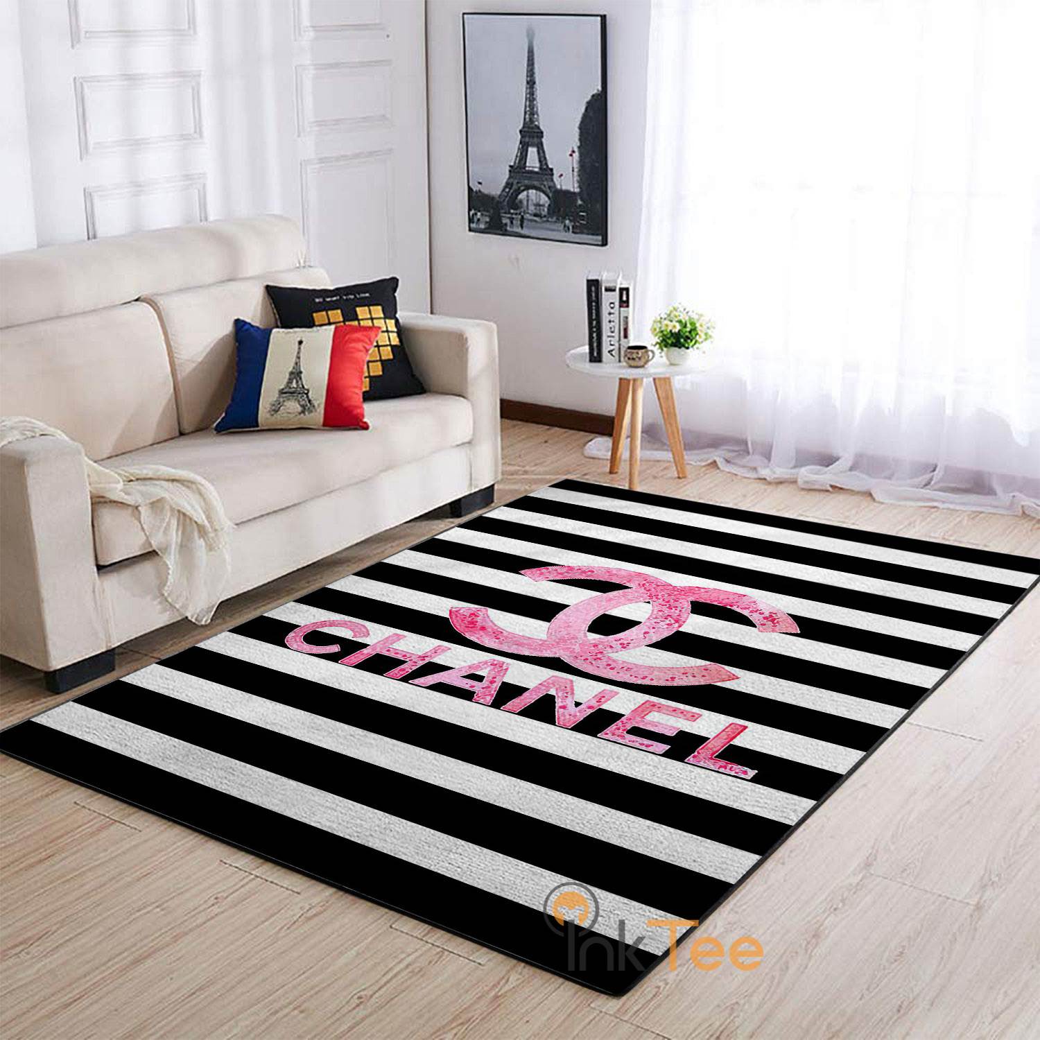 Chanel Pink Area Rug