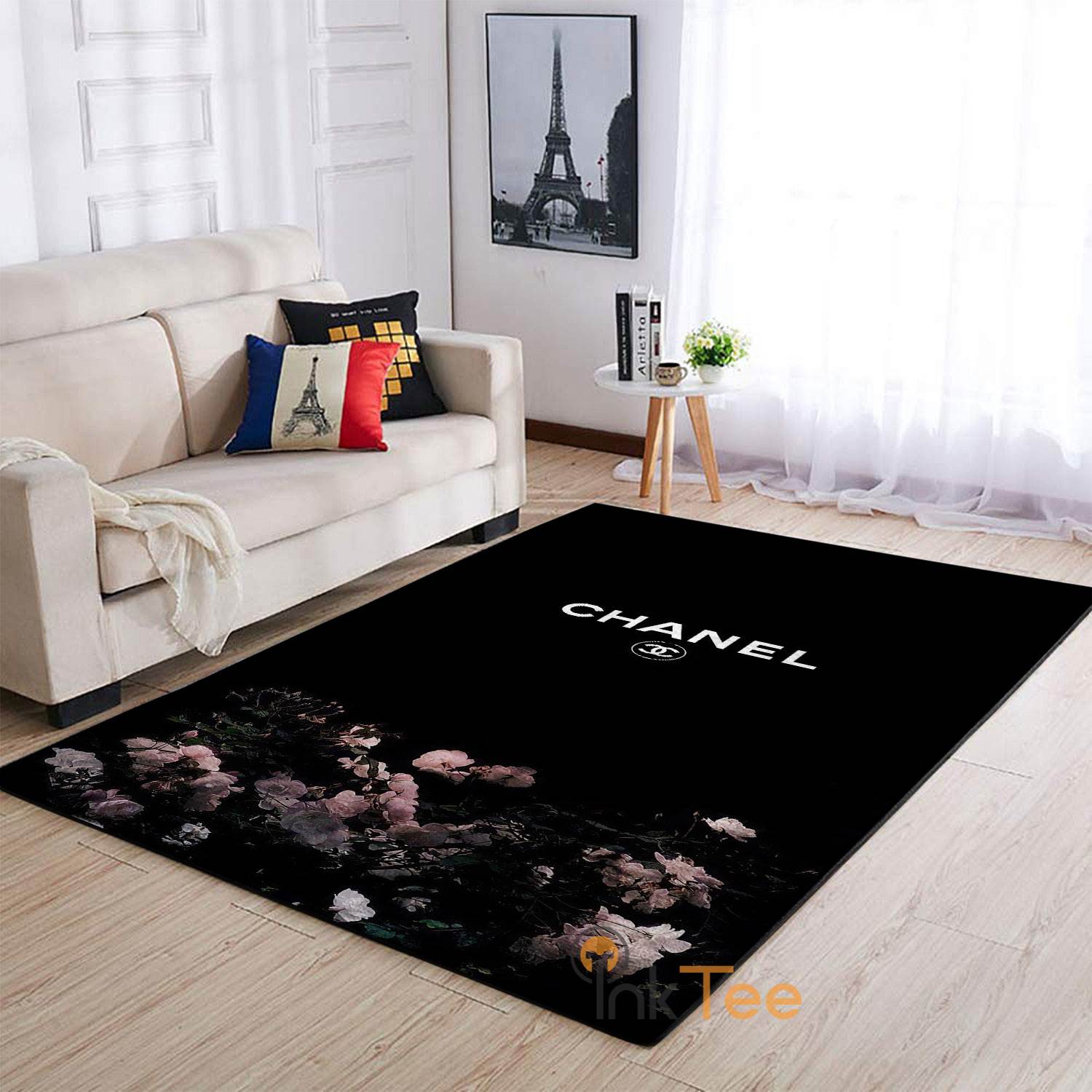 Chanel Roses Area Rug
