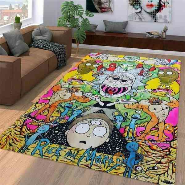 Chaos Colorful Rick Morty Area Rug 6 Chaos Colorful Rick Morty Area Rug
