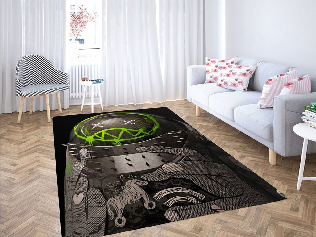 Chaos Watch Dog Living Room Modern Carpet Rug 3 Chaos Watch Dog Living Room Modern Carpet Rug