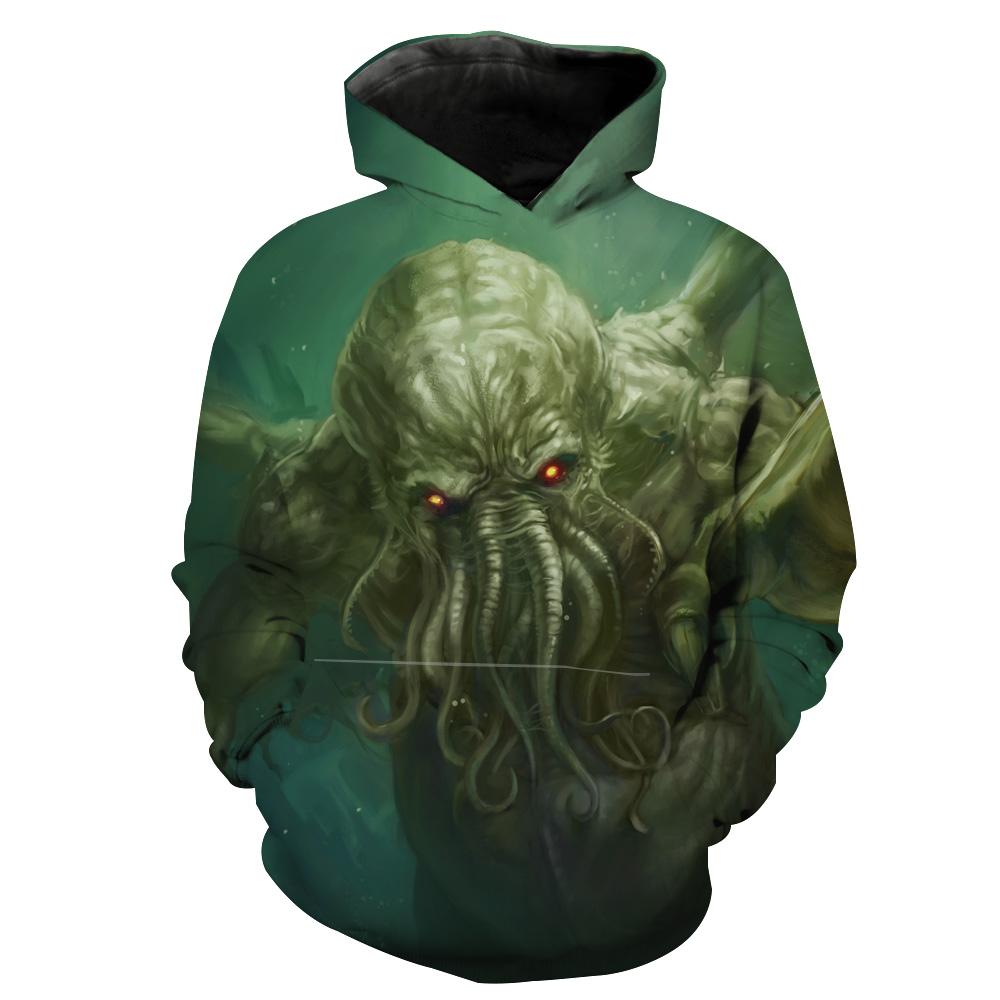 Charging Cthulhu Nerd Gaming Cthulhu Hoodie 3D