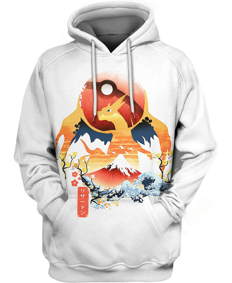 Charizard Flame Ninja Hoodie 3D 1 Charizard Flame Ninja Hoodie 3D