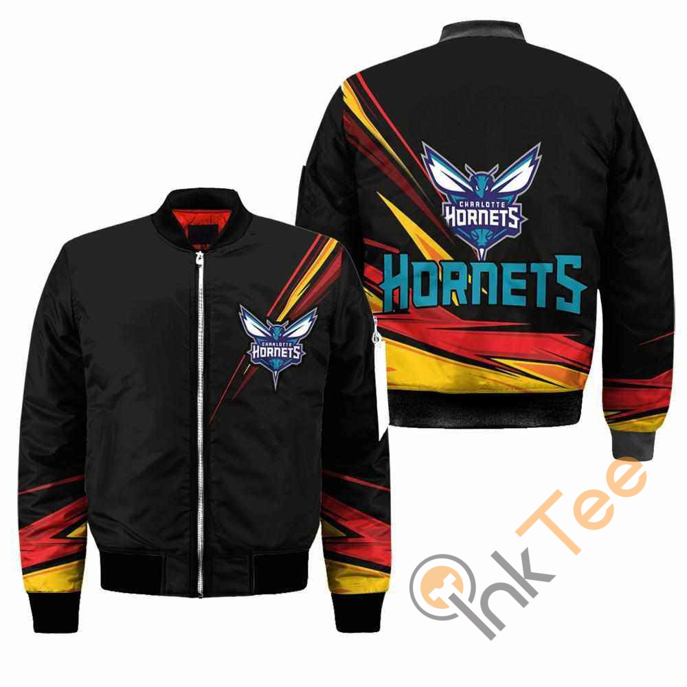 Charlotte Hornets NBA Black Apparel Best Christmas Gift For Fans Bomber Jacket