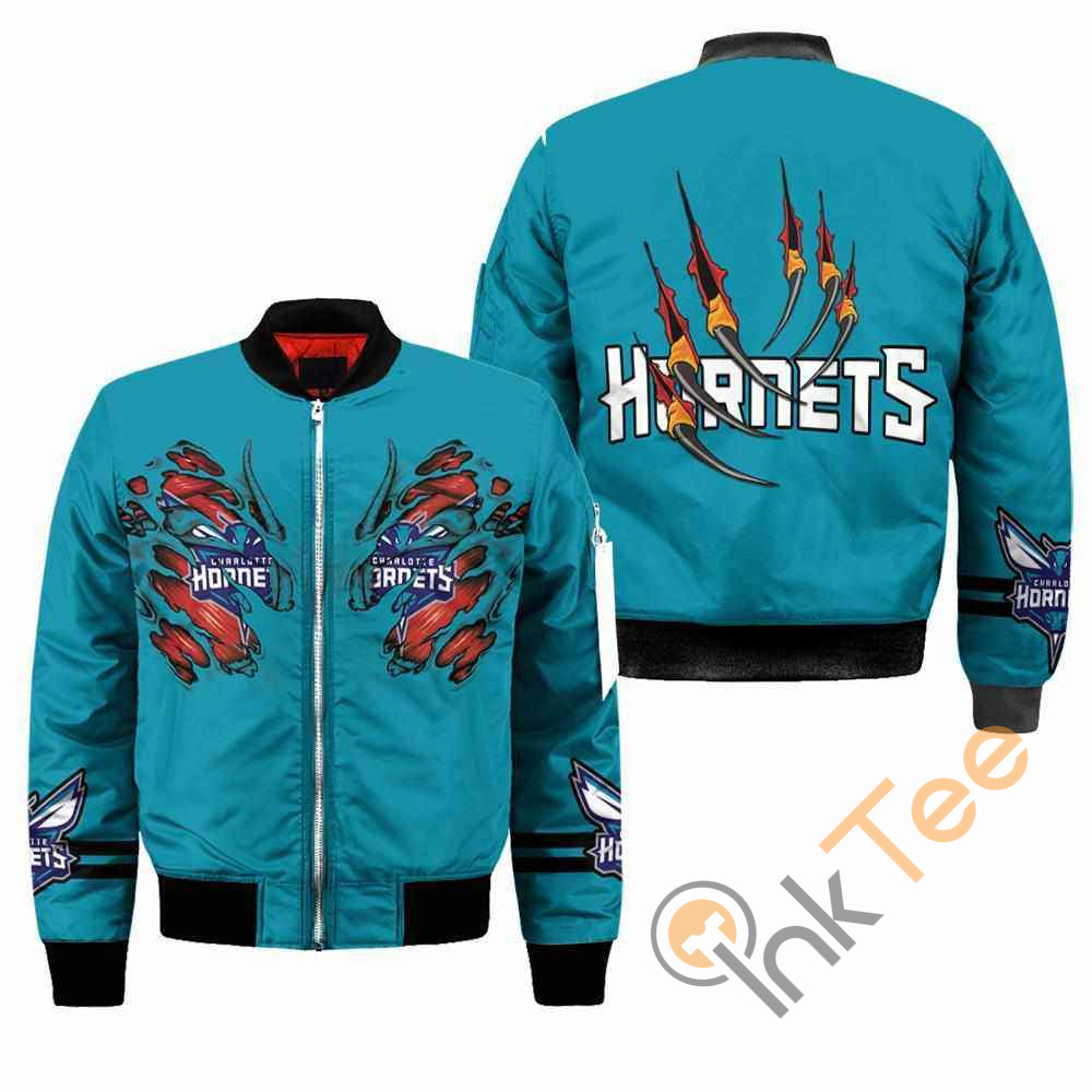 Charlotte Hornets NBA Claws Apparel Best Christmas Gift For Fans Bomber Jacket