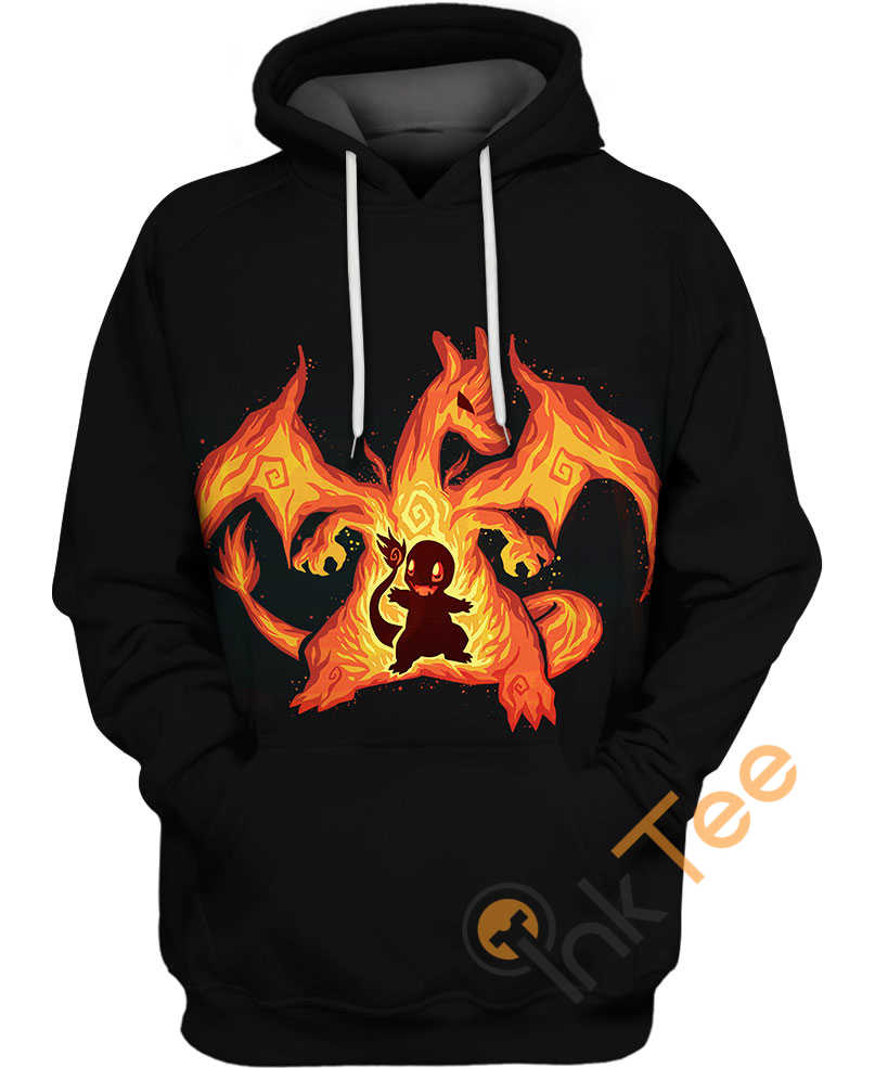 Charmander And Charizard Hoodie 3D