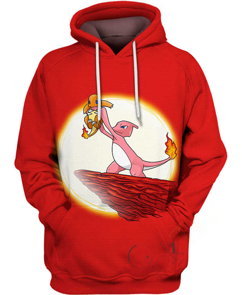 Charmander And Charmeleon Hoodie 3D