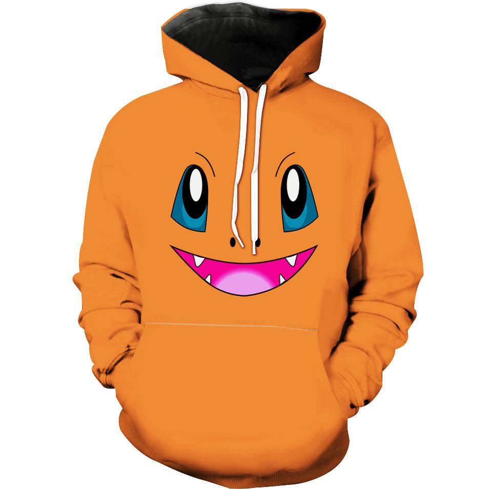 Charmander Face Pokemon Orange Hoodie 3D 2 Charmander Face Pokemon Orange Hoodie 3D