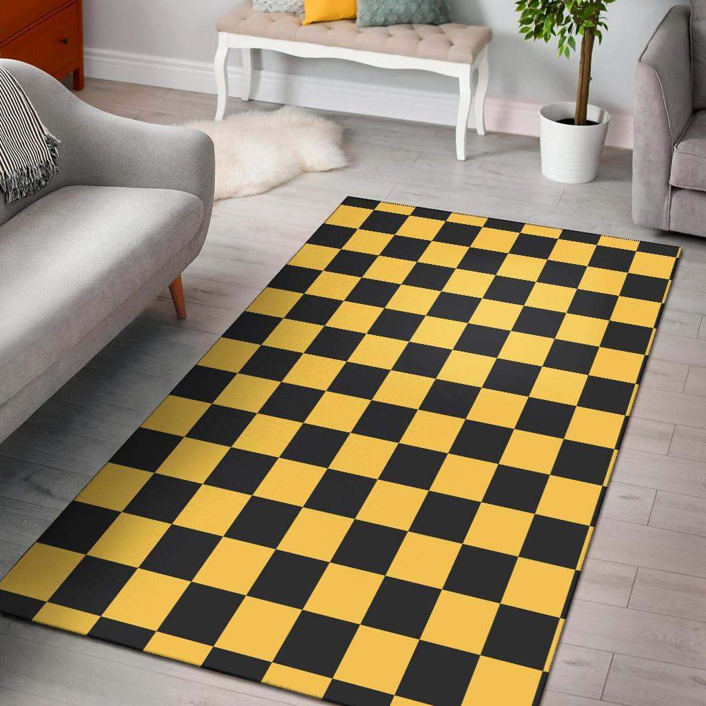 Checkered Yellow Limited Edition Rug 1 Checkered Yellow Limited Edition Rug