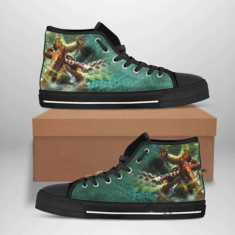 Chewbacca Best Movie Character High Top Shoes 3 Chewbacca Best Movie Character High Top Shoes