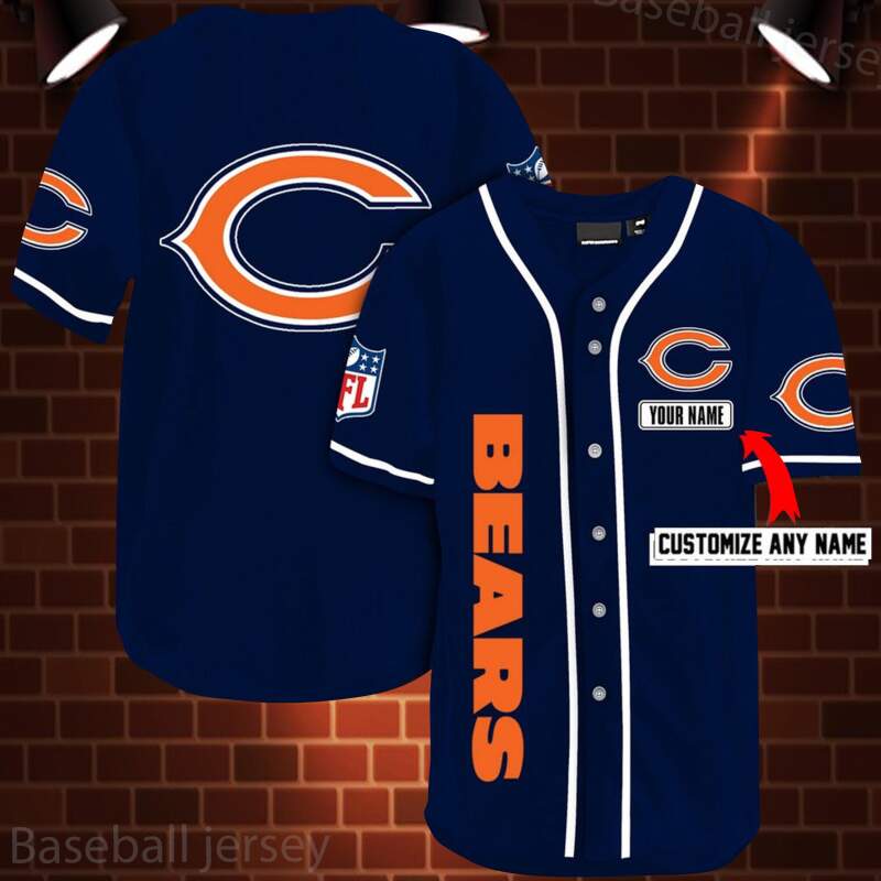 Chicago Bears Nfl 3d Digital Printed Personalized Logo Baseball Jersey 1 Chicago Bears Nfl 3d Digital Printed Personalized Logo Baseball Jersey