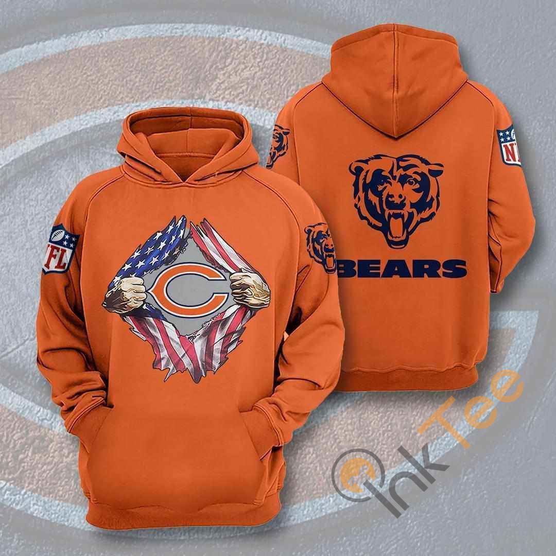 Chicago Bears Nfl American Ripped Hoodie 3d 2 Chicago Bears Nfl American Ripped Hoodie 3d