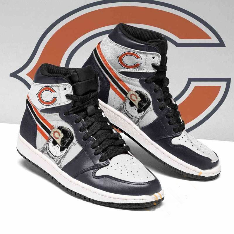 Chicago Bears Nfl Football Jack Skellington Custom Air Jordan Shoes 10 Chicago Bears Nfl Football Jack Skellington Custom Air Jordan Shoes