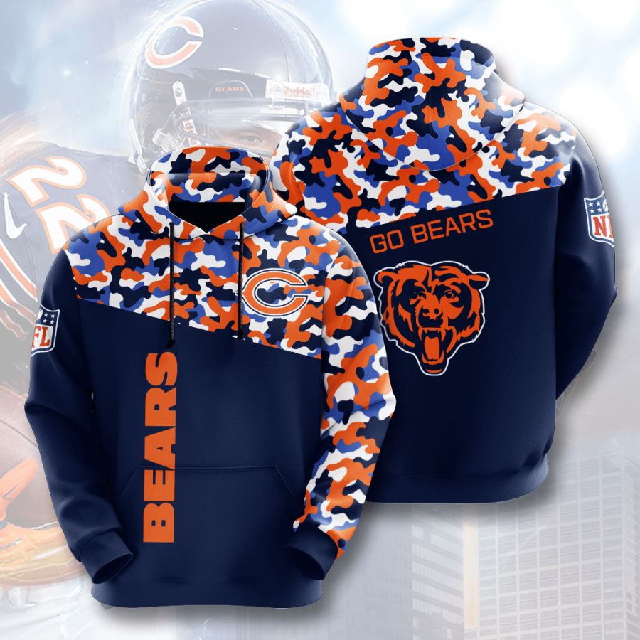 Chicago Bears Custom Hoodie 3D 7 Chicago Bears Custom Hoodie 3D