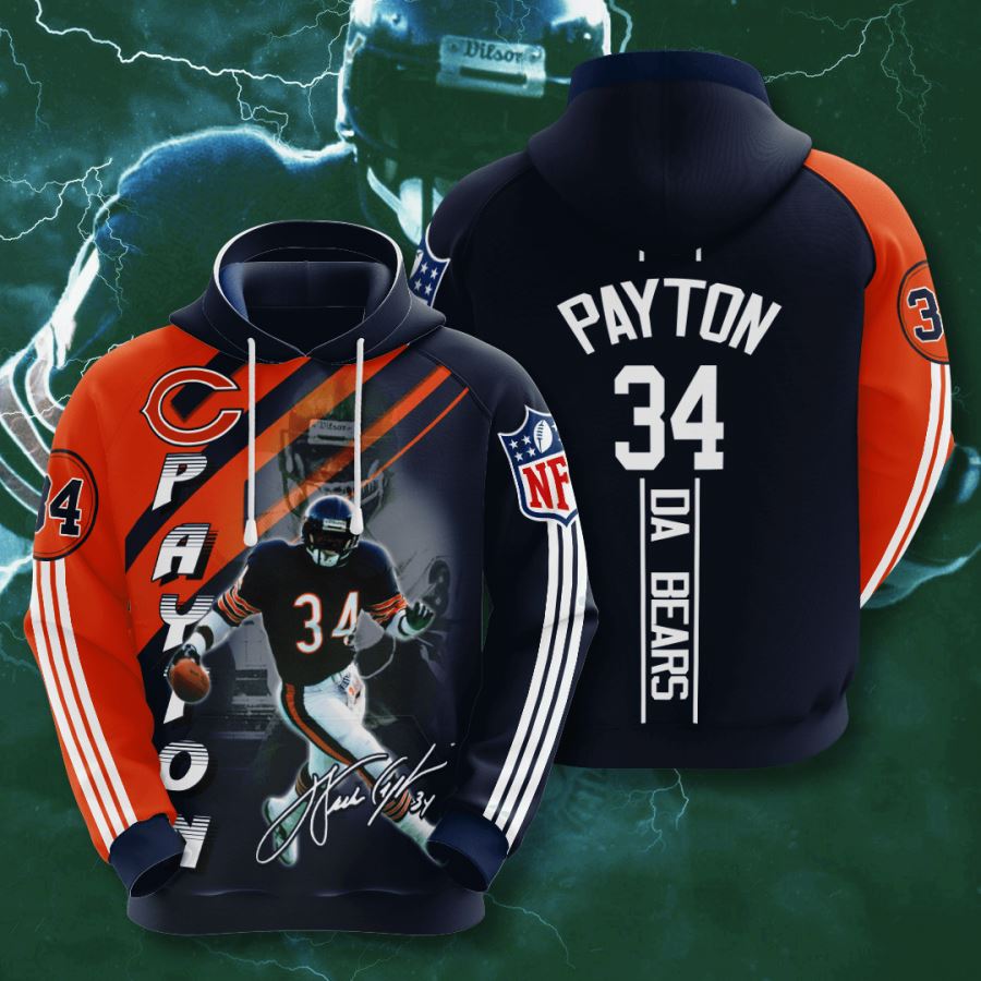 Chicago Bears Custom Hoodie 3D 7 Chicago Bears Custom Hoodie 3D