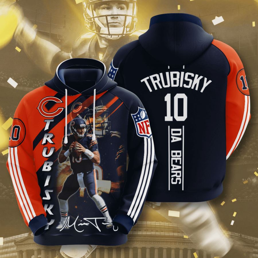 Chicago Bears Custom Hoodie 3D 4 Chicago Bears Custom Hoodie 3D