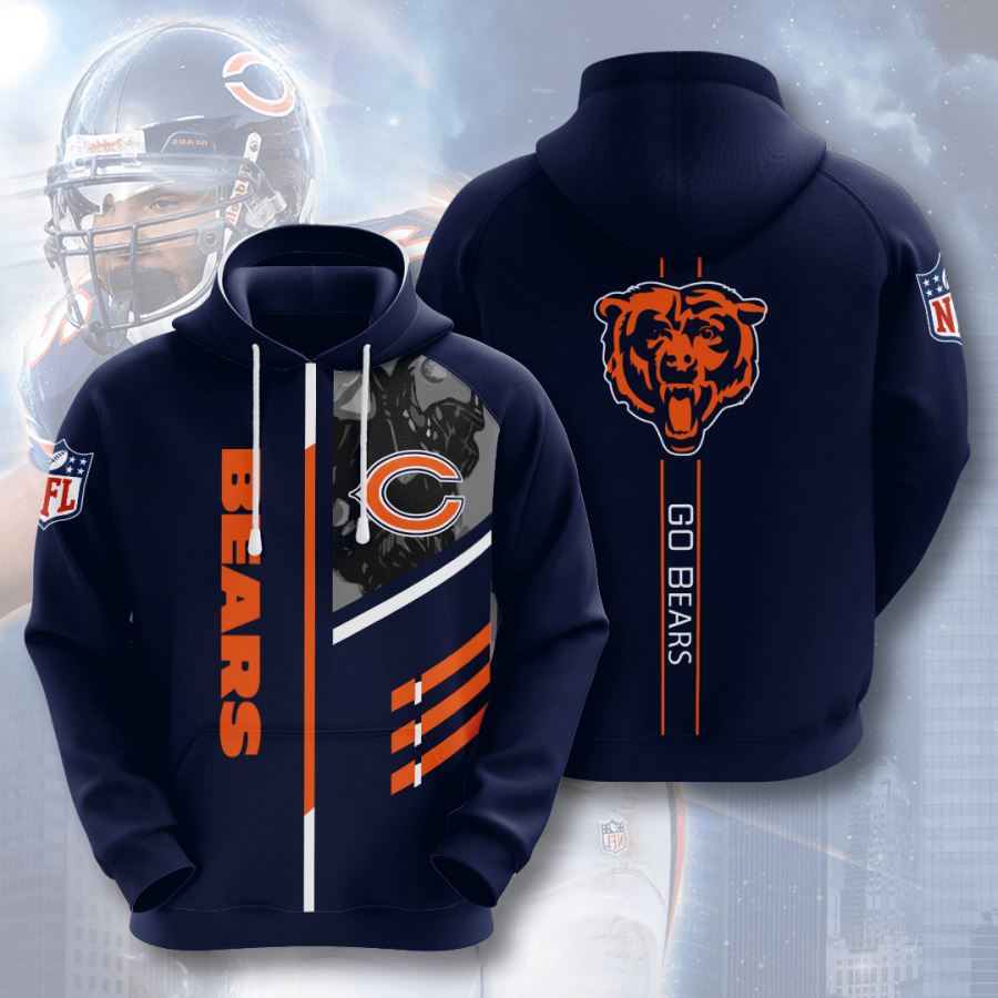 Chicago Bears Custom Hoodie 3D 6 Chicago Bears Custom Hoodie 3D