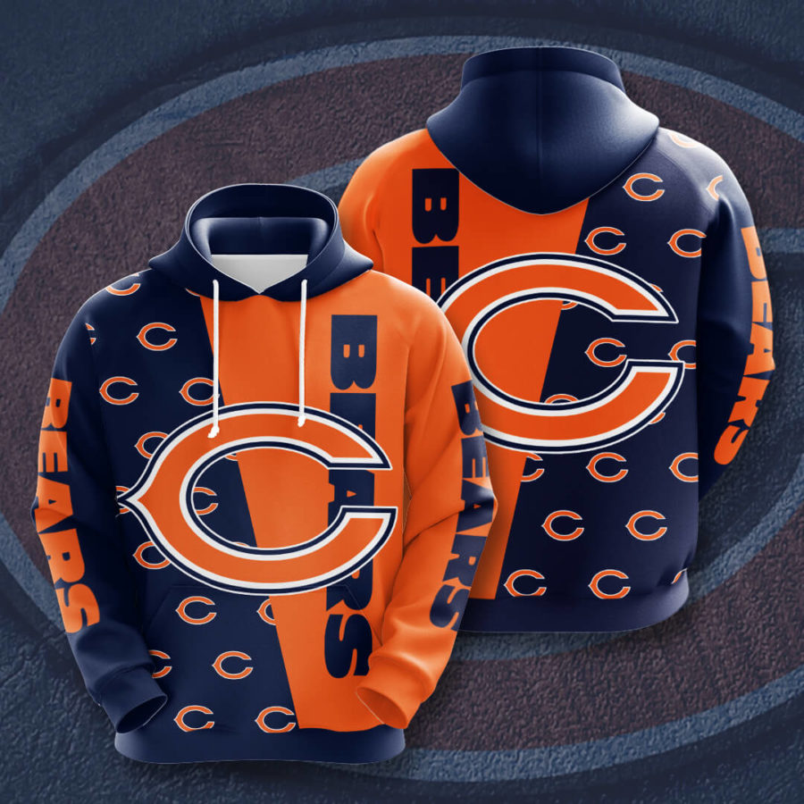 Chicago Bears Custom Hoodie 3D 3 Chicago Bears Custom Hoodie 3D