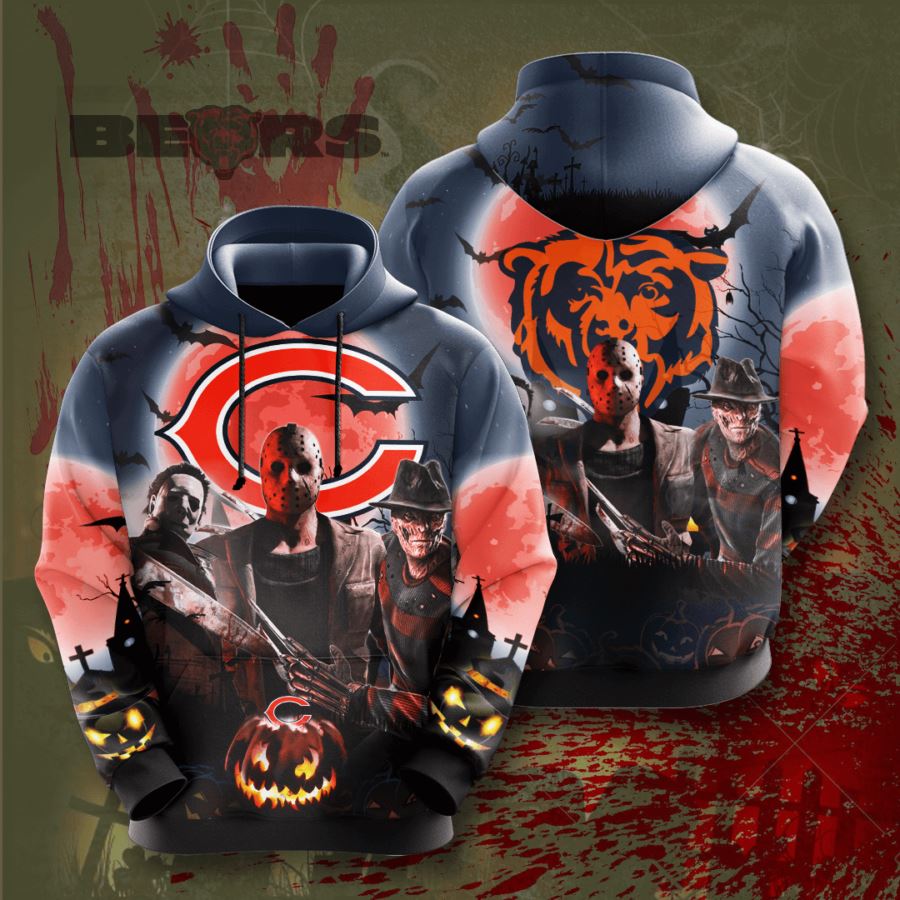 Chicago Bears Custom Hoodie 3D 5 Chicago Bears Custom Hoodie 3D