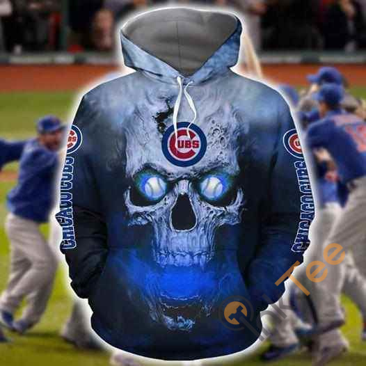 Chicago Cubs Skull On Fire Hoodie 3d 5 Chicago Cubs Skull On Fire Hoodie 3d