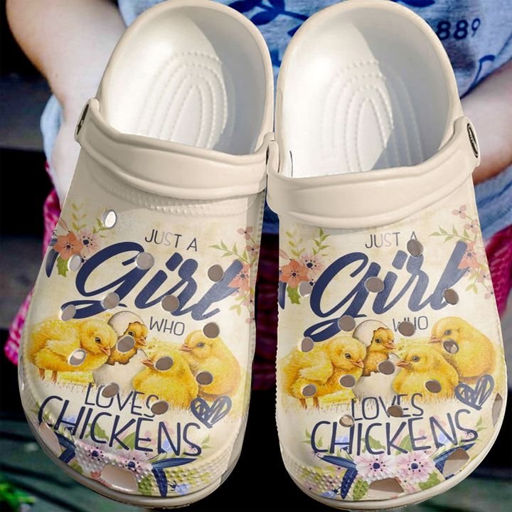 Chicken A Girl Who Loves Chickens Crocs Clog Shoes