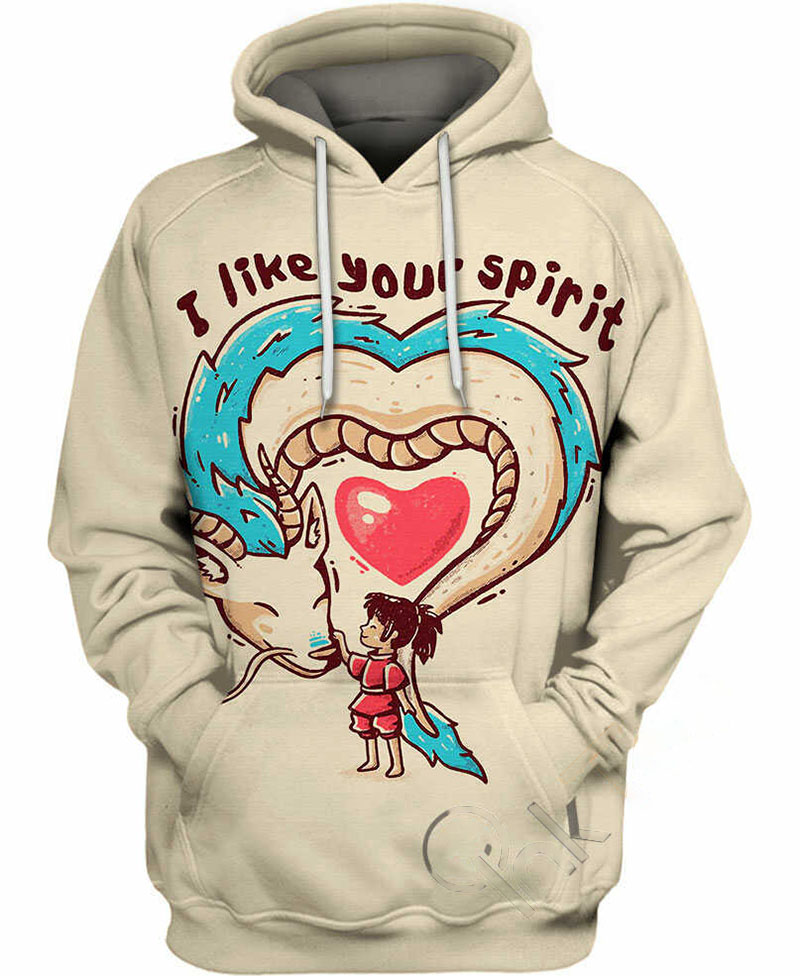 Chihiro Ogino And Haku Hoodie 3D