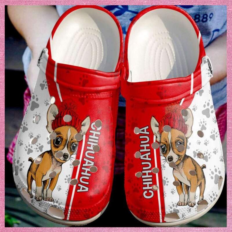 Chihuahua Love Red Crocs Clog Shoes